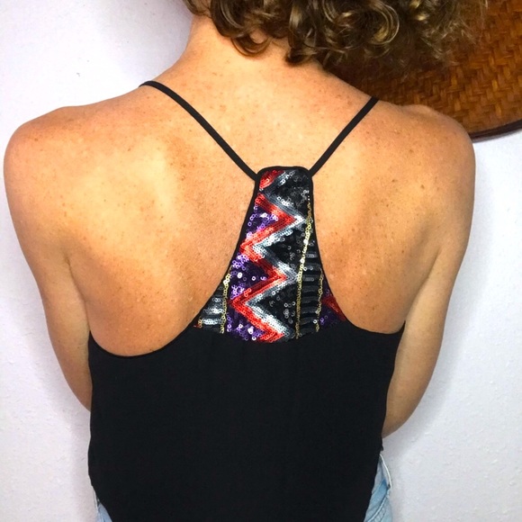 👑FOREVER 21 sequin summer boho top - Picture 3 of 7